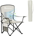 Camping Chairs, High Back Breathable Mesh Camping Chair 300 LBS Capacity, Portable Outdoor Lawn Chairs Folding with Cup Holder for Picnic, Lawn, Beach, Fishing and Sports (Grey)