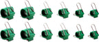 Reusable Garden & Cable Clips – Indoor/Outdoor Clamp Holders for Plants, Cords, Wires, String Lights, Trellis & Décor, Multi-Size 12 Green Pack (4 Small, 4 Medium, 4 Large)