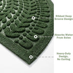 RORA Half Circle Door Mat Front Door Mat Outside Entrance Welcome Mats Outdoor Indoor Semicircular Doormat for Outdoor Half Round Door Mats for Garage Muddy Paws 17”x30”