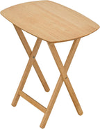 Oversized Hardwood Folding TV Tray Table, 25.5 Inches | Natural, For Dinner, For Eating