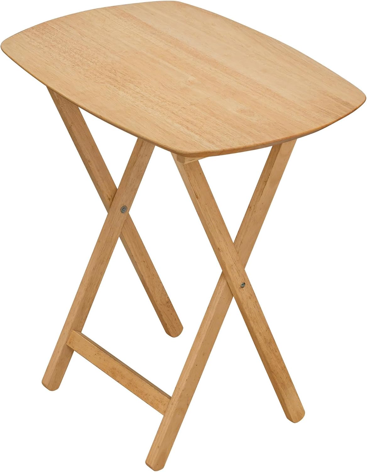 Oversized Hardwood Folding TV Tray Table, 25.5 Inches | Natural, For Dinner, For Eating