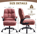 Comfy Office Chair Soft and Double Cushioned Ergonomic Computer Desk Chair | Suitable for Long Hours Executive Office Chair with Flip-up Armrests and Height Adjustment for Home Office pink