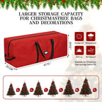 Christmas Tree Storage Bag - Fits Up to 9 Ft Large Artificial Christmas Tree, Heavy Duty 600D Oxford Cloth Xmas Tree Container with Handles & Zipper - Red