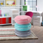 Foot Stool, Cute Shoe Change Stool Dount Shaped Funny Foot Stools Simulated Food Stools Small Ottoman for Living Room Bedroom Macaron Biscuits Shaped