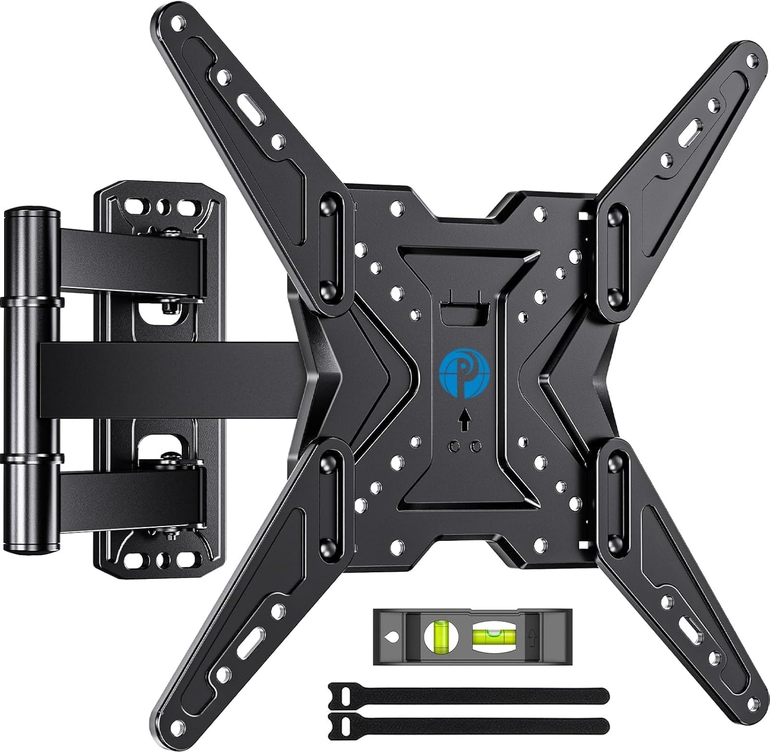 Pipishell TV Wall Mount for Most 26 32 50 55-60 inch TVs, Full Motion TV Mount with Swivel, Tilt & Extension, Single Stud Wall Mount Bracket Holds up to 77 lbs, Max VESA 400x400mm, PIMF11
