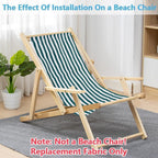 GORGECRAFT 118X43cm Beach Sling Patio Chairs Canvas Folding Chair Replacement Outdoor Chairs Cloth Replacements Twill Weave Dark Green Portable Reclining Sling Chair Fabric for Summer Vacation Garden
