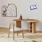 Wood Kid Armchair, Toddler Chairs Ages 1-4, Kid Chair with Solid Wooden Frame, Toddler Armchair Comfy, Upholstered Kids Chair for Playroom, Bedroom, Kindergarten & Preschool, White