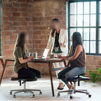 Kneeling Chair, Ergonomic Seat, Five Pronged with Caster Support Legs, Height Adjustable Stool for Posture Improvement and Correction, Suitable Home Office Use, Multi Colour Options (Red)