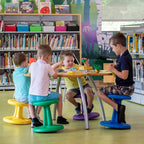 KORE Design Wobble Stool Chair, Girls + Boys Kid Desk Stools, Ergonomic Small Office Chairs, Flexible Seating for Active Child, ADD/ADHD, Classroom, School, Home, Kids (14in), Age 6-7 yrs, Purple