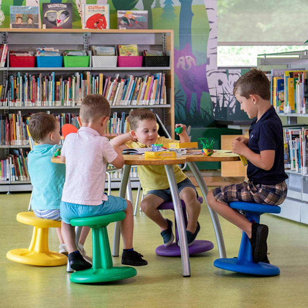 Kore Preteen Wobble Stool, Flexible Seating, Age 10-11, 18.7in, Sand Dollar | Wiggle chair for classroom and home boosts focus, improves posture, and provides an energy outlet; anti-tip base; Made in USA