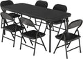 GAOMON 7 Piece Set Folding Table and Chairs Set, Boys and Girls Activity Table and Chairs Set for Dining Room,Daycare,Classrooms