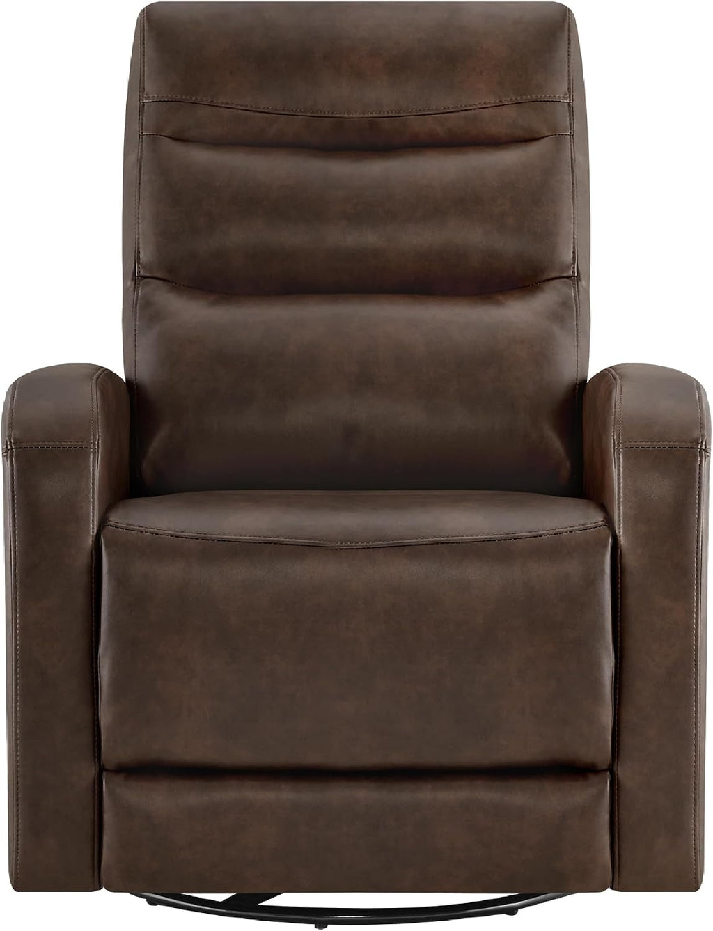 KISLOT Power Swivel Recliner Chair, Faux Leather Recliner 270° Rotation Modern Nursery Glider, Ergonomic Armrest & Side Storage Pocket, Comfortable Armchair for Living Room Bedroom & Nursery
