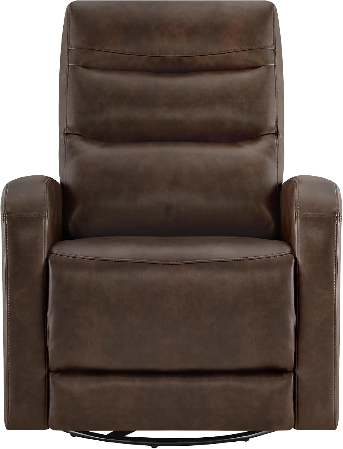 KISLOT Power Swivel Recliner Chair, Faux Leather Recliner 270° Rotation Modern Nursery Glider, Ergonomic Armrest & Side Storage Pocket, Comfortable Armchair for Living Room Bedroom & Nursery