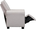 Olive & Opie Jordan Kids/Toddler Push Back Recliner Chair, Lounge Sofa for Boys & Girls Ages 3 and Up, Soft Upholstery, Greige