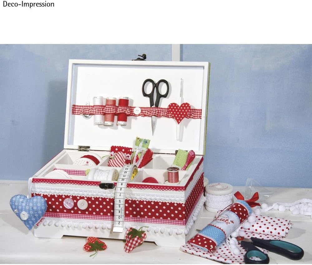 Rayher Wooden Casket with Inset, 2 Parts, 28x18x13,5cm, Multi-Colour, 2.85 x 1.89 x 1.37 cm