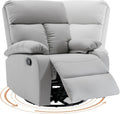 Swivel Rocking Recliner Chair with Thick Padded Armrests Comfortable Recliners Chairs for Small Spaces Living Room Bedroom Nursery