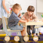 GAOMON Kids Chair Set of 2, 3 Level Height Adjustable Kid Chair, Plastic Toddler Chairs for Children Boys Girls Age 2-6, Suitable for Home Family Classroom Nursery Indoor Use, Beige