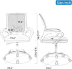 Bonzy Home Ergonomic Conference Room Chairs Set of 8, Rolling Office Chairs with Wheels, Mesh Computer Desk Chair with 360°Swivel, Height Adjustable, 8 PCS