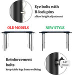 Folding Table Risers for Straight/Bent Leg, Durable Table Leg Extensions 2 Levels/Heights Table Leg Extenders 3.6in | 5.2in - All for Treating Your Back Pain (4-Pack)
