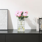 Glass Bubble Vase, Clear Glass Vase for Flowers, Tall Flower Vases for Bouquet, Cute Modern Vases for Living Room, Bedroom, Dinning Table, Office, Wedding, Birthday, 8 Inches