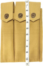 US WW2 Thompson 3 Cell Magazine Pouch Marked JT&L 1942 Khaki