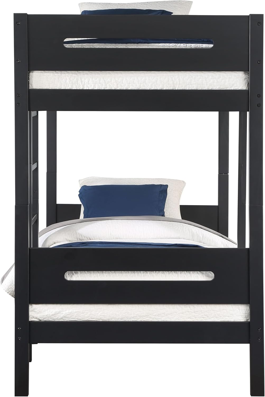 Black Twin,Twin Bunk Bed with Ladder