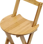 Foldable Bar Stool, 24.8 Inch Height Portable Wooden Bar Stool, Folding Kitchen Counter Chair X-Frame Stool 220 lbs Capacity, Counter Height Stool for Kitchen, Bar, Coffee, Outdoor