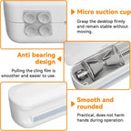Plastic Wrap Dispenser with Cutter, Foil Dispenser Cling Wrap Dispenser Wrapping Paper Dispenser for Tin Foil Slide Cutter(S)
