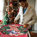 Propik Christmas Wreath Storage Bag 36" - Garland Holiday Container with Clear Window - Tear Resistant Fabric - 36" X 36" X 8" (Red)
