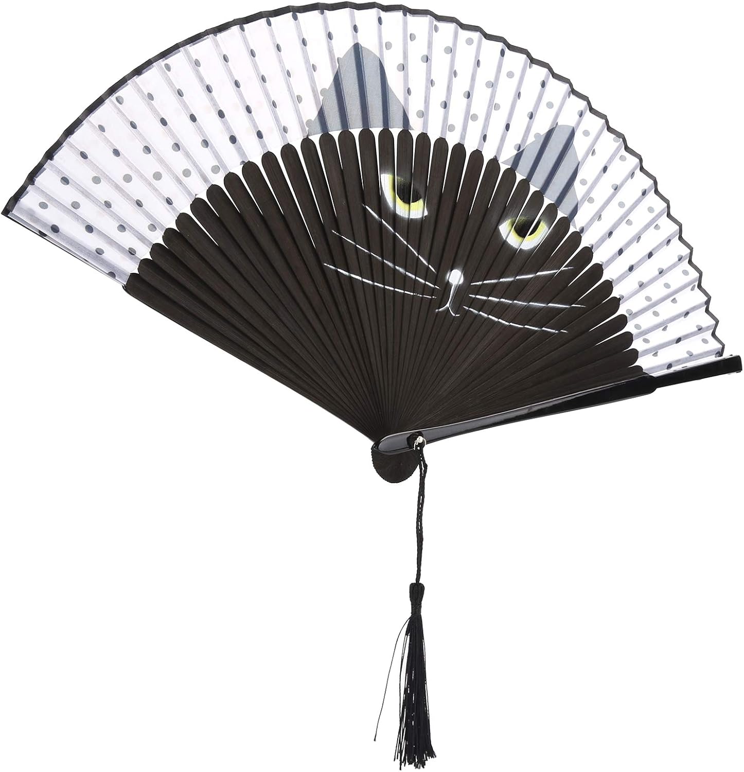 Bamboo Folding Fan, Portable Hand Held Japanese Style Fan with Natural Material, for Cooling Dancing Wedding Party Stage Performance Gift