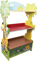 Fantasy Fields Sunny Safari Kids Wooden Bookshelf with Storage Drawers, Multicolor