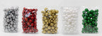 Multi Colored Glitter Foam Vase Fillers, 5 Bag Set – Silver, Red, Green, Gold & White Decorative Foam Balls, 3/8"–3/4", Bowl Fillers, Centerpiece Filler, Party Décor, Christmas & Holiday Craft Balls