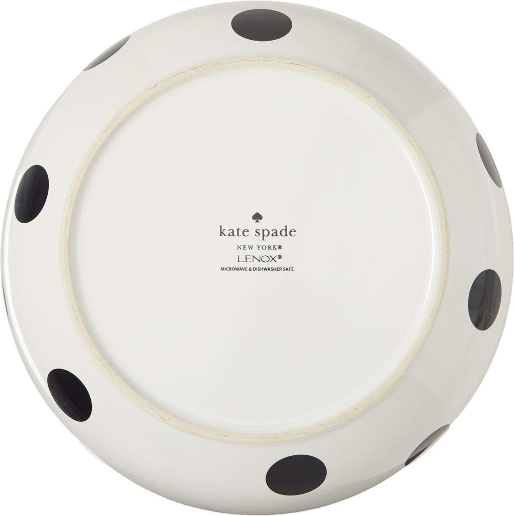 KATE SPADE Deco Dot Pasta Bowl, 1.45 LB, White (Pack of 2)