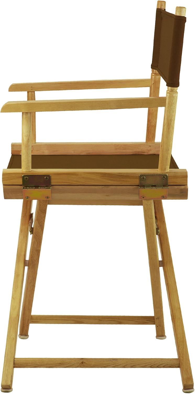 Casual Home 200-00/021-45 Director's Chair Canvas 18" - Classic Height Natural Frame/Brown