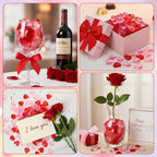 Valentines Day Acrylic Heart 120 Pcs Red and Pink Hearts Shaped Gems Crystals for Table Decoration, Valentine Hearts Vase Filler for DIY Crafts, Valentine's Day Wedding Table Scatter Decoration
