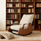 Cozy Rocking Chair with Foot Rest | Stylish Rocking Chairs for Living Room | Versatile Rocking Chairs for Nursery, Bedroom & Outdoor Porch