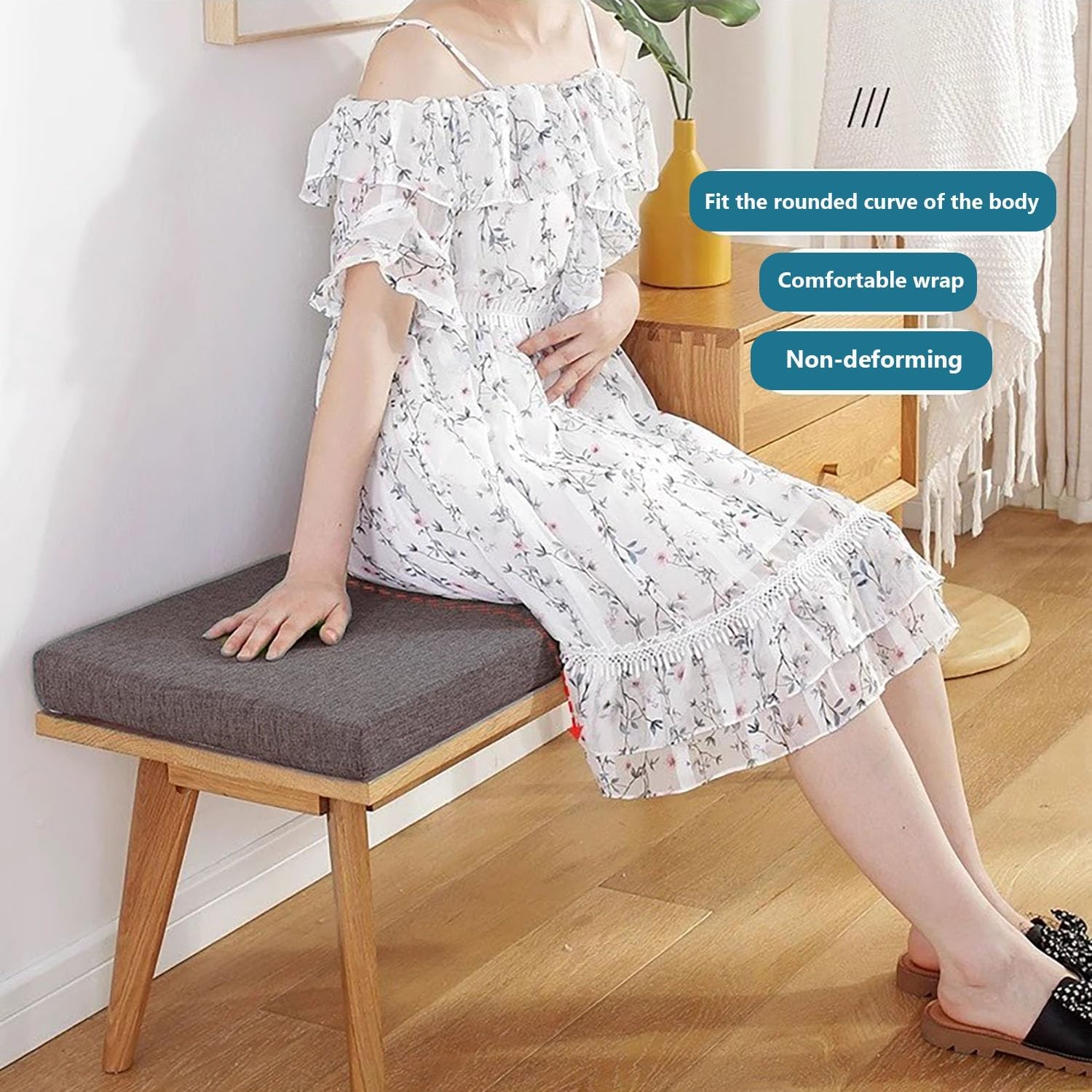 Bench Cushions Furniture 90/100/120/150/160 cmx 40cm, Seat Cushions 5cm Thickn,Piano Bench/Sofa Cushions Removable Non-Slip,for Indoor/Outdoor Patio,Garden,Swings,Porch(Light Blue,70x30x5cm)