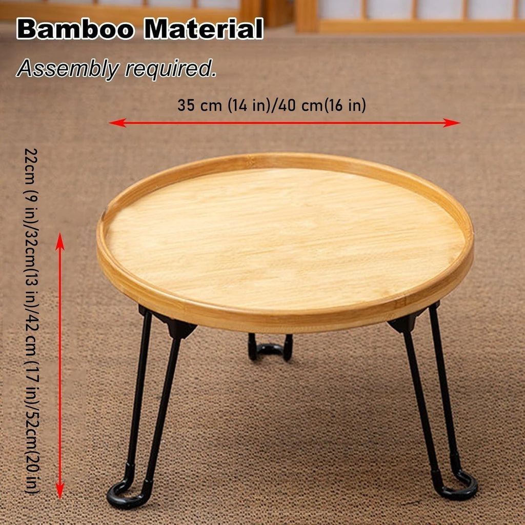 Round Coffee Table Sofa Side Table with Fluted Simple Center Table for Living Room, Farmhouse Cocktail Table End Table Multifunctional for Plant Shelf Indoor/Outdoor(Brown,40x40x32cm/16x16x13in)