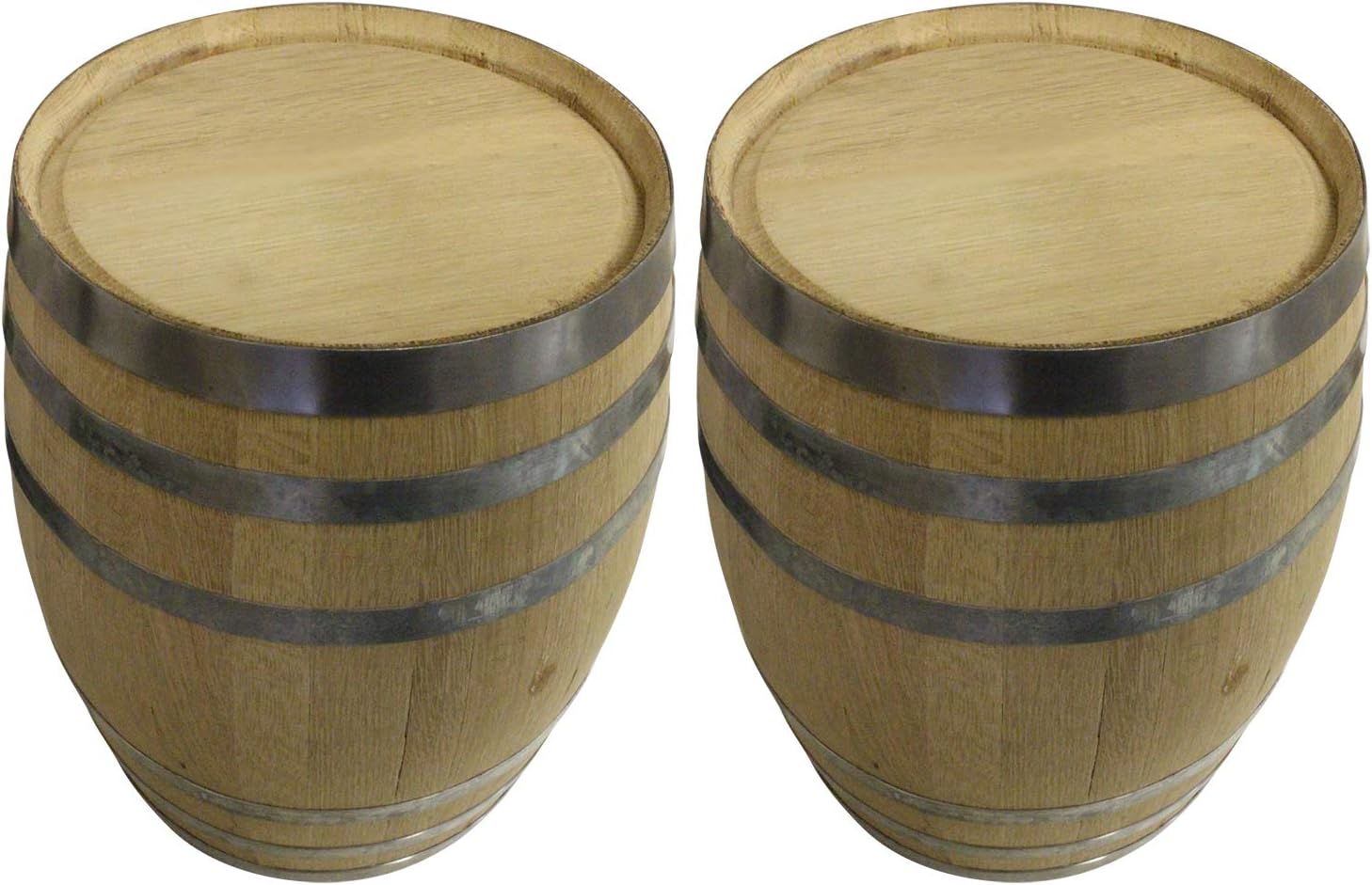 (Set of 2) - 5 Gallon New White Oak Barrel For Aging Whiskey, Bourbon, Wine, Cider, Beer Or As Decor