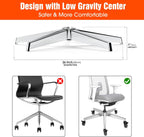 Office Chair Base Replacement (3300 lbs) - Heavy Duty Alloy Office Chair Base Replacement, Reinforced Metal Legs, Universal Cylinder and Caster Sockets(Silver)