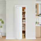 Bifold Door for 24" x80 Opening, 1-Panel Bifold Closet Door Shaker Style with Hardware Kit, Hollow Core Pre-Assembled Interior Barn Doors Panels for Closet/Pantry/Laundry, Primed