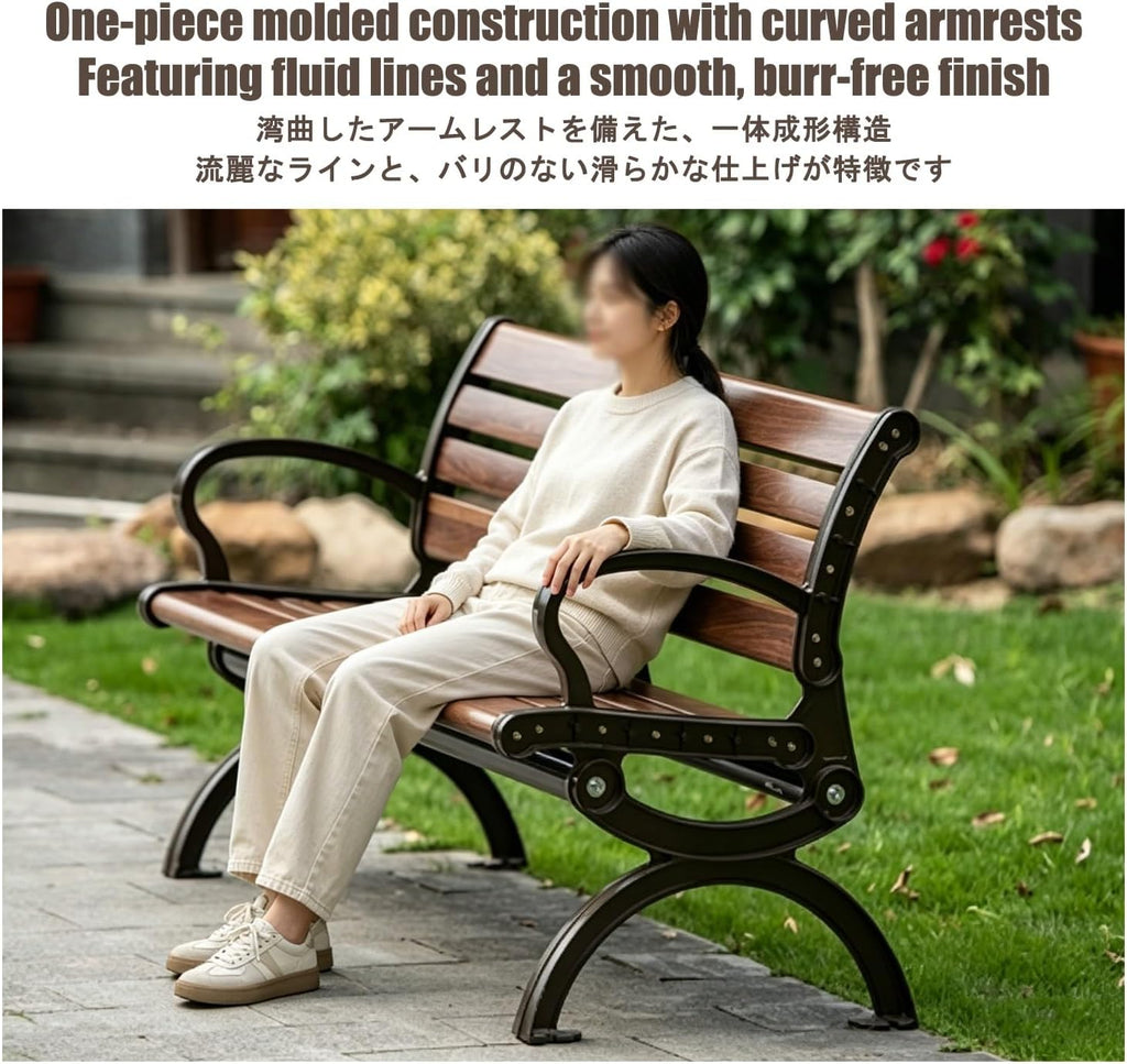 Park Benches for Outside, Outside Benches Weather Proof, Weather Resistant and Weatherproof, Suitable for Courtyards, Porches, Poolside Areas, and Parks.(A Upgraded,150cm)