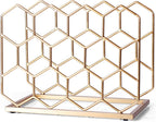 14 Bottle Countertop Wine Rack - Freestanding Modern Gold Metal Wine Rack - Tabletop Wine Holder Stand for Cabinet, Pantry, Wine Bottle Storage……