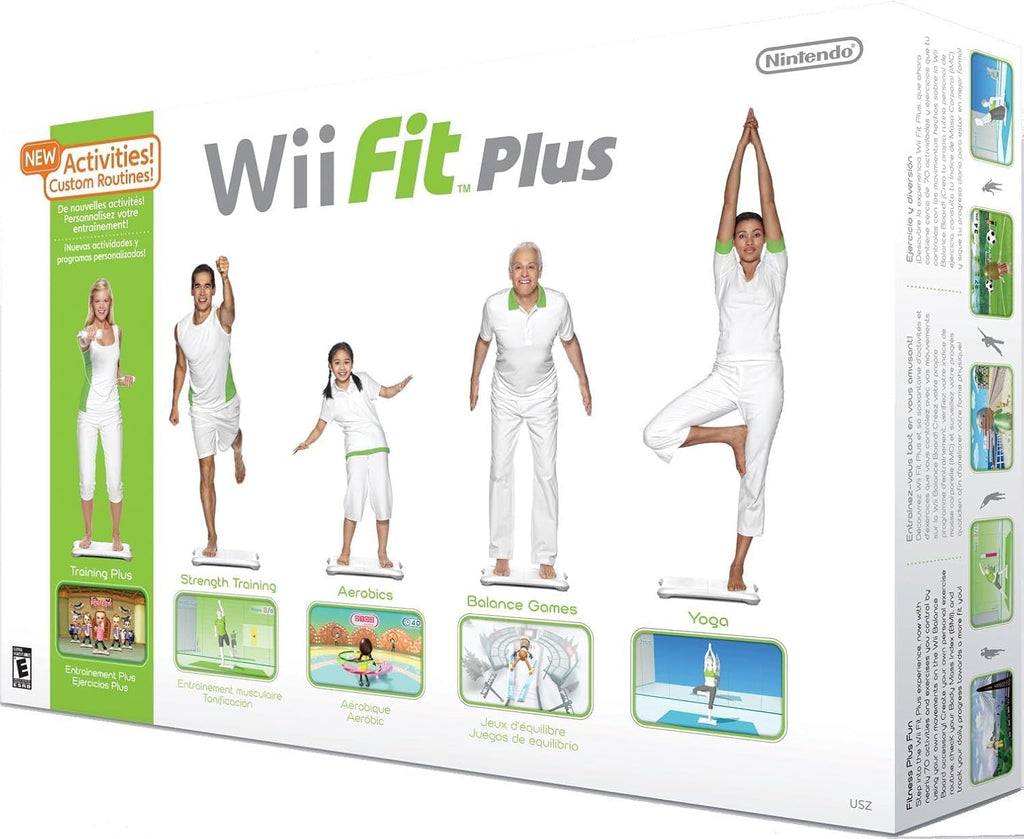 Crownrock Enterprises Wii Fitness Bundle - Genuine Balance Board, Wii Fit Plus, Bonus Games (Renewed)
