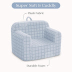 Delta Children Checkered Cozee Chair, Blue