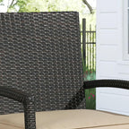 Ulax Furniture Outdoor Wicker Bar Height Stools