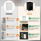 Rolling Laundry Hamper with Wheels – 150L Laundry Basket with Removable Bag & Sturdy Metal Frame, Large Tall Dirty Clothes Hampers for Bedroom, Laundry Room, Apartment, Dorm – Black