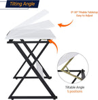 Yaheetech Drafting Table for Artists Art Desk Drawing Painting Studying Table w/Tilted Tabletop Art Craft Work Station for Adults Home Office School Use