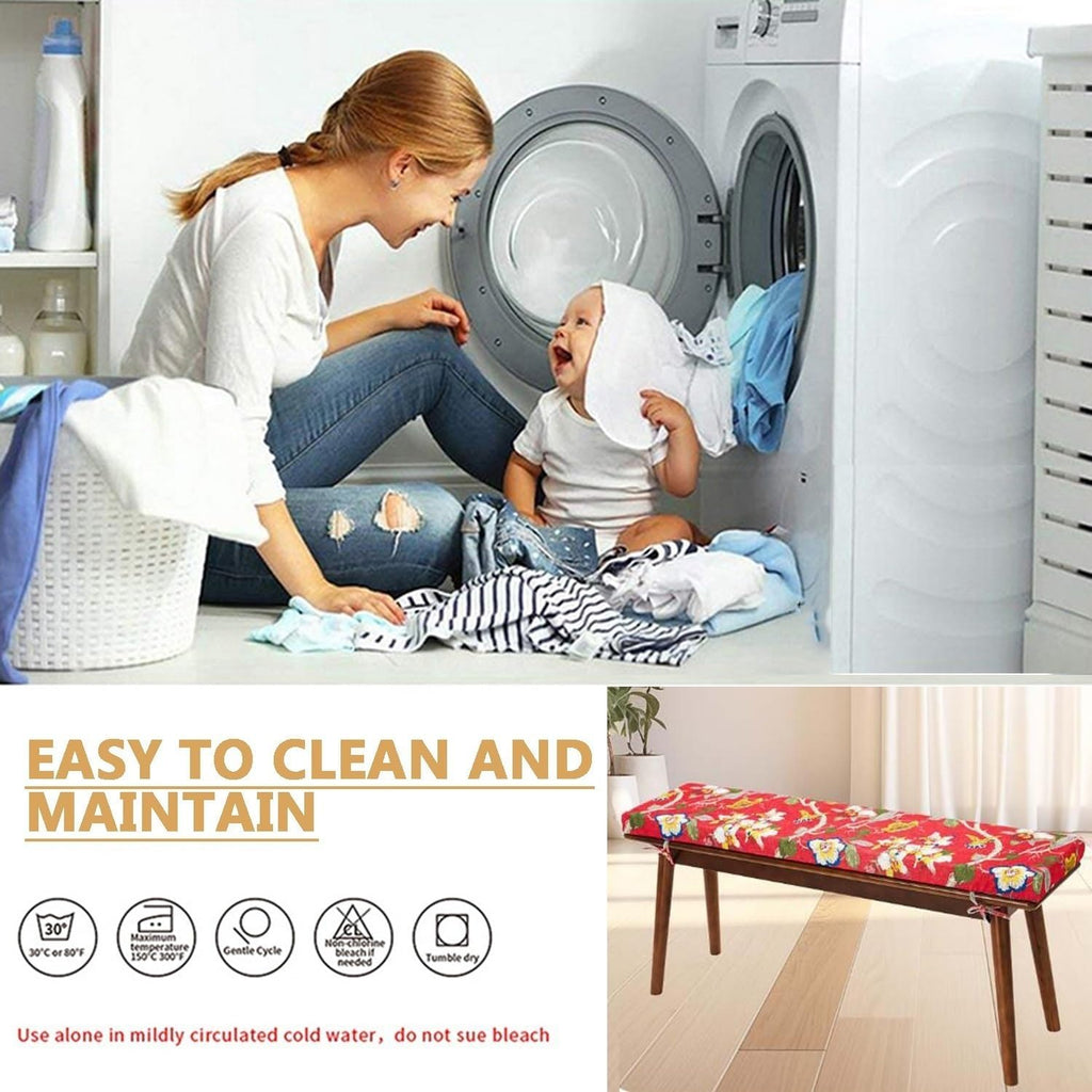 Bench Cushion Indoor/Outdoor Furniture Replacement Cushions 60/80/100/120/150/180cm -Long Seat Cushion Non-Slip for Bay Windows, Garden Patio, Long Chairs, Swings & Porch(Color5,90x50x5cm)