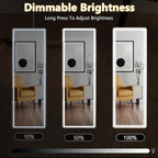 Full Length Mirror with LED Lights, 65x21 Inch Lighted Floor Mirror with Dimmer & 3 Color Modes, Standing Full Body Mirror for Bedroom or Dressing Room, White